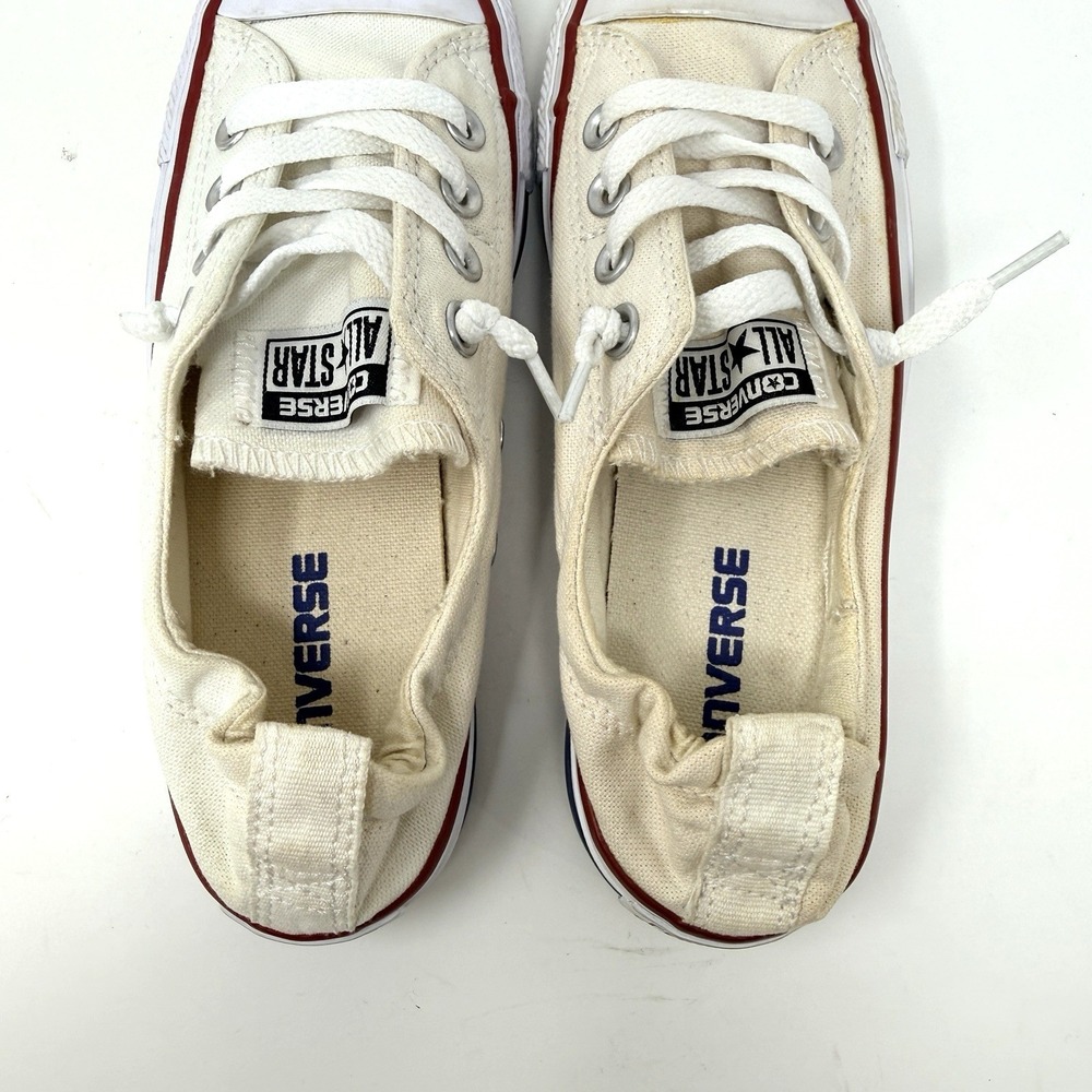 Converse CTAS Shoreline Slip On Sneakers Womens 6 Cream Canvas Loafers Casual - Picture 8 of 9